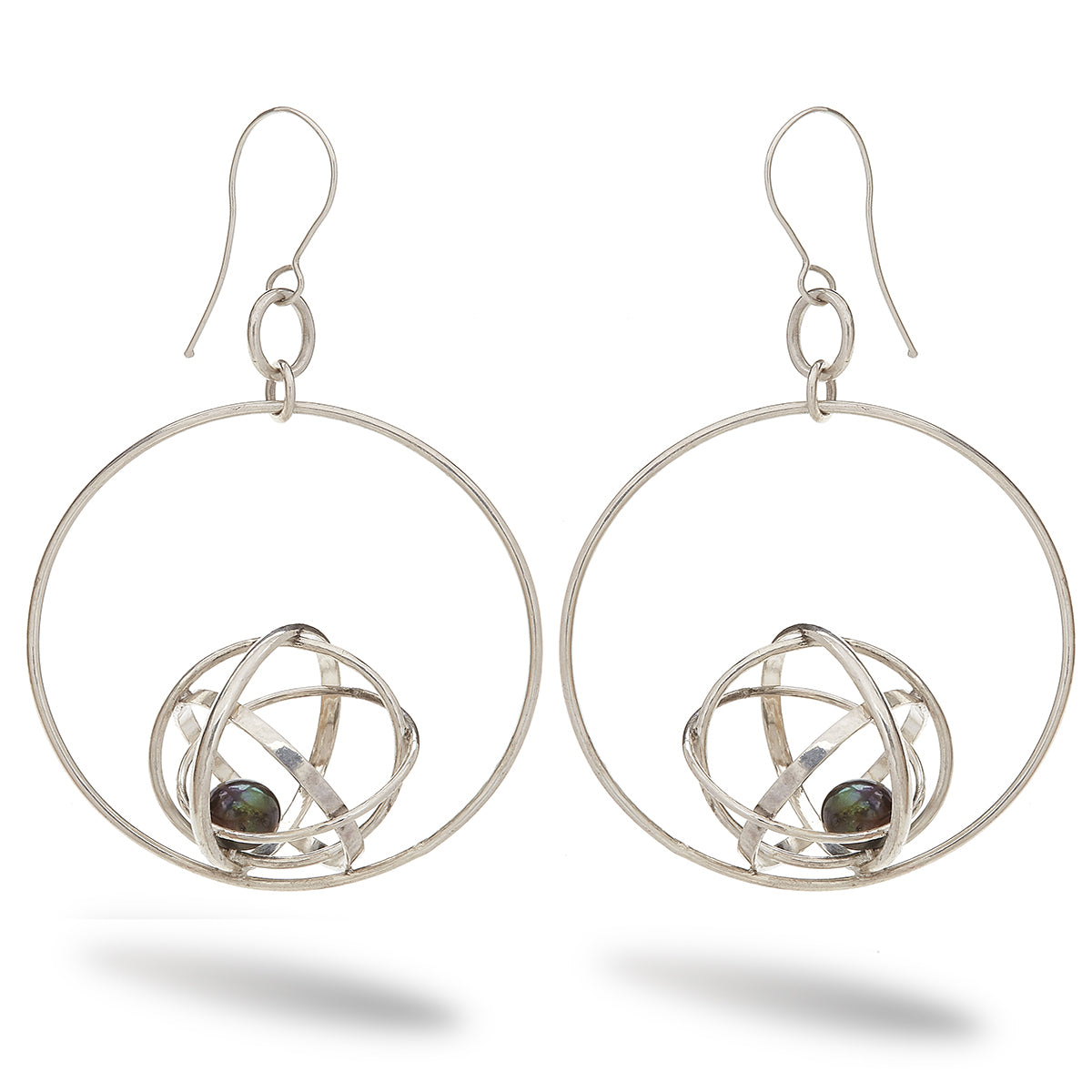 Large Sphere Hoop Earring