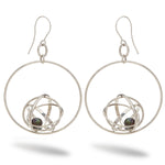Large Sphere Hoop Earring