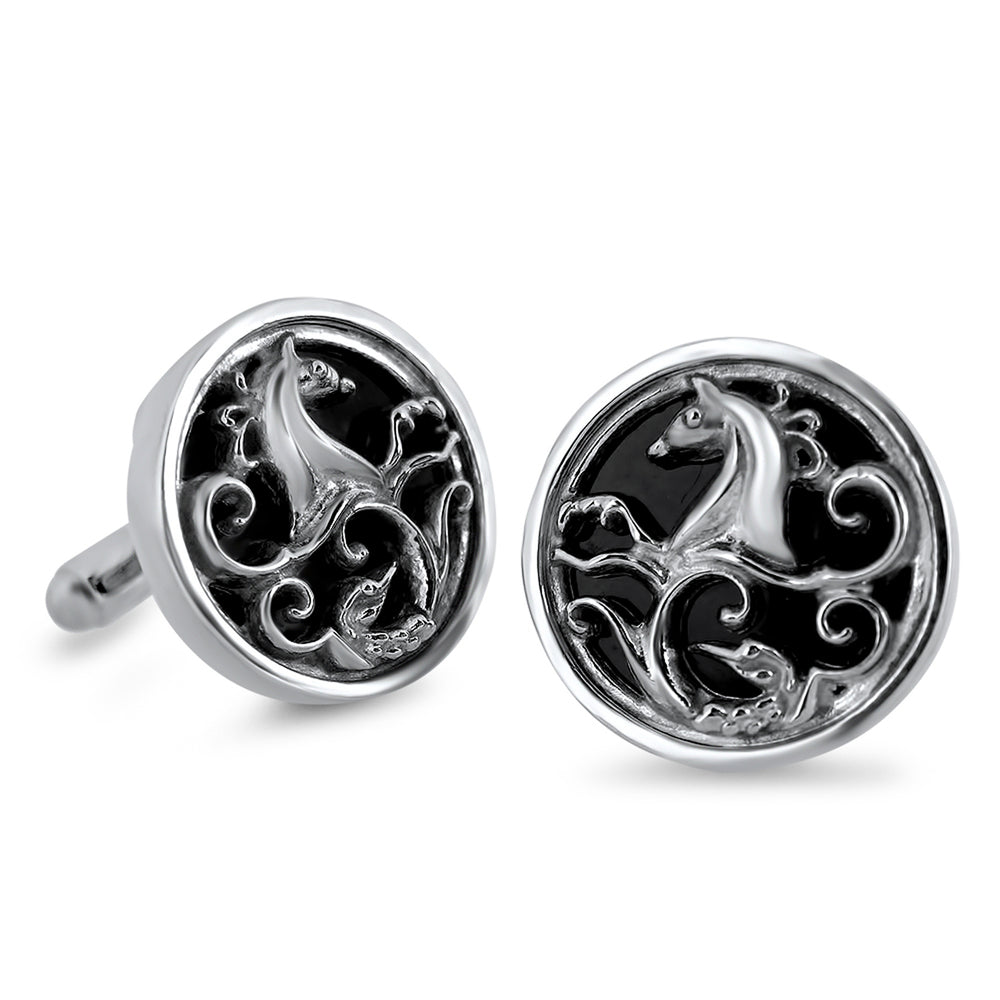 Sterling Silver Warrior Cufflinks