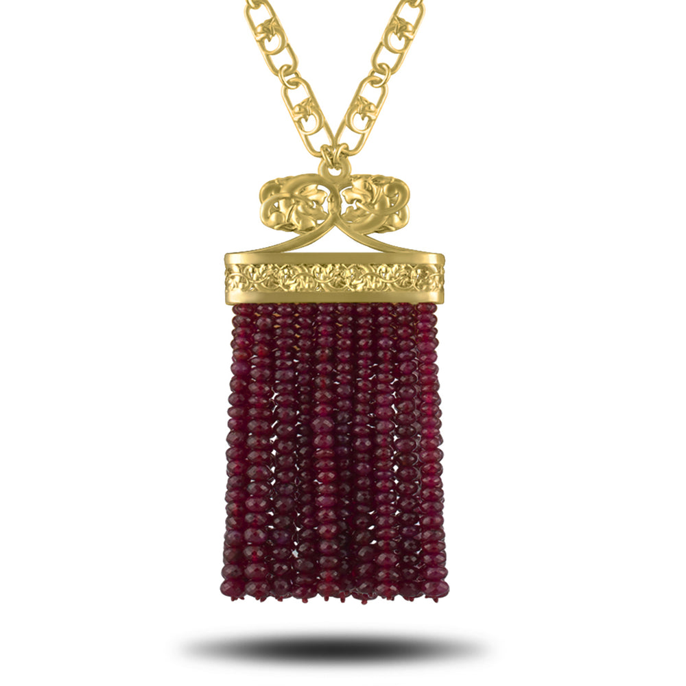 Tumbling Hound Ruby Pendant