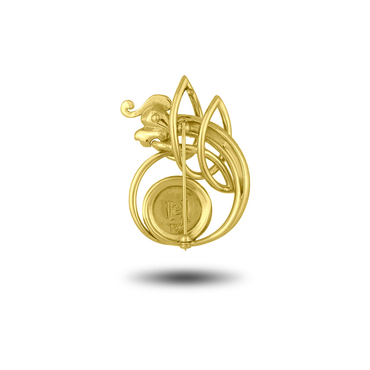 Sapphire Hound Pendant/Brooch