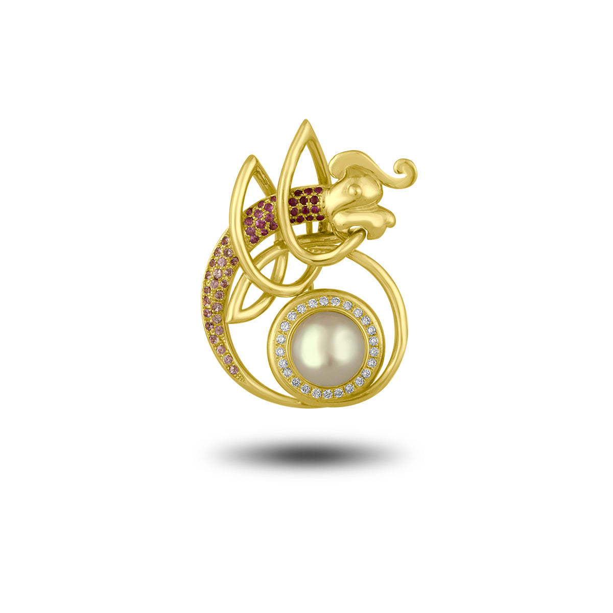 Sapphire Hound Pendant/Brooch