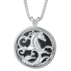 
            
                Load image into Gallery viewer, Silver Onyx Pendant
            
        